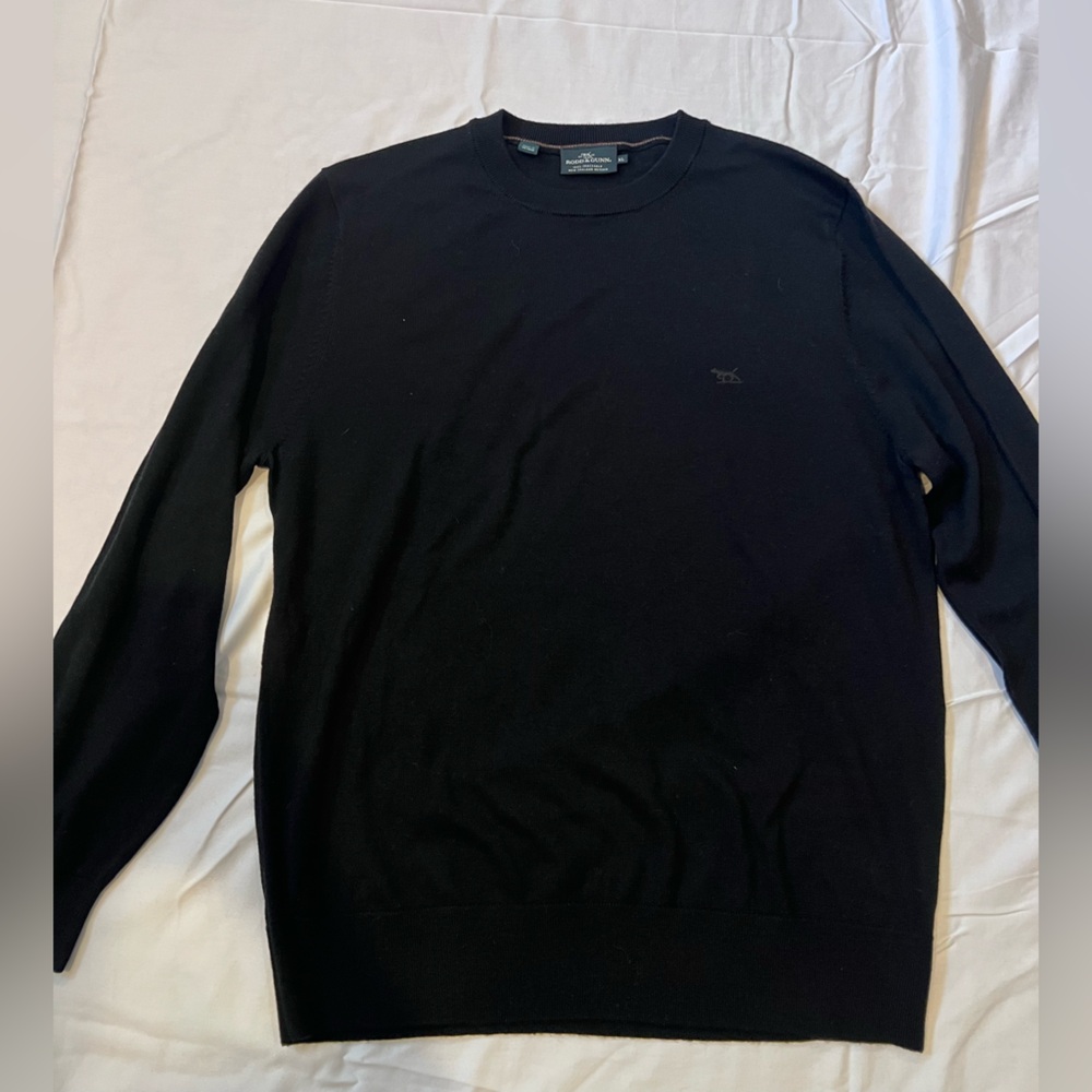 Rodd & Gunn Men’s Black Classic Crew Neck New Zealand Merino Wool Sweater XL
